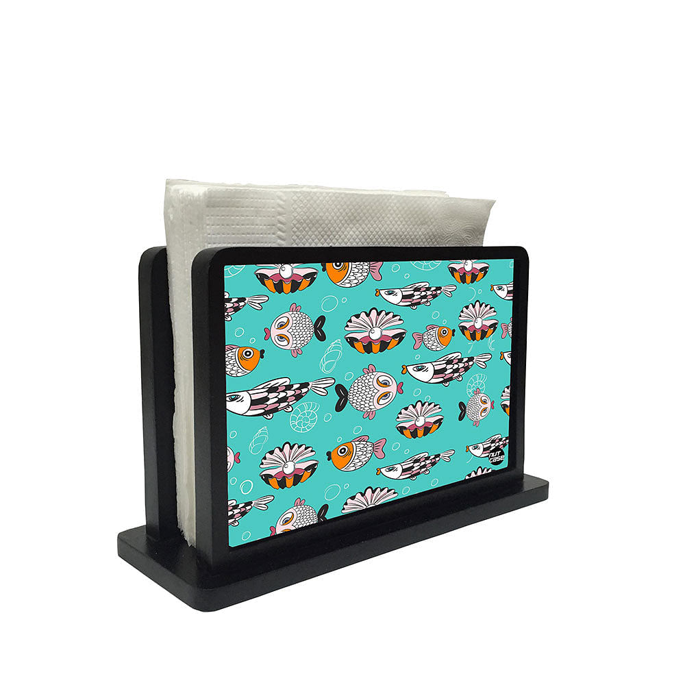 Tissue Holder Paper Napkin Stand - Beautiful Fishes Nutcase