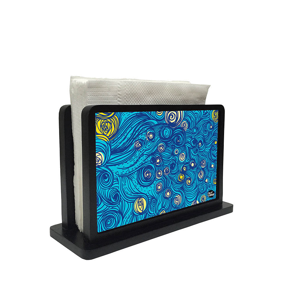 Tissue Holder Paper Napkin Stand - Blue Jungle Nutcase