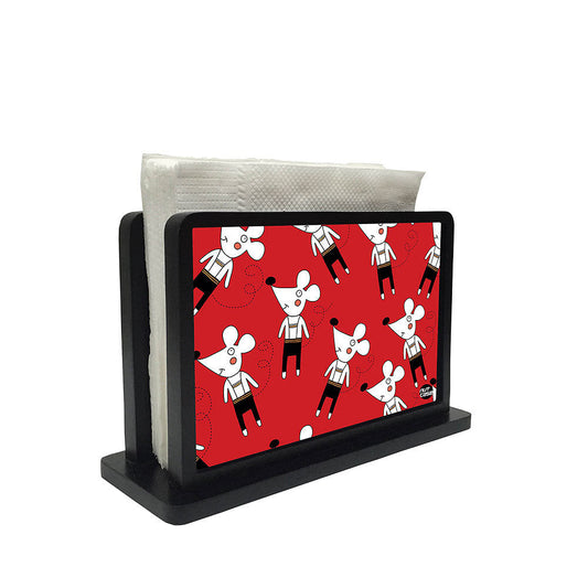 Tissue Holder Paper Napkin Stand - Mouse Red Nutcase