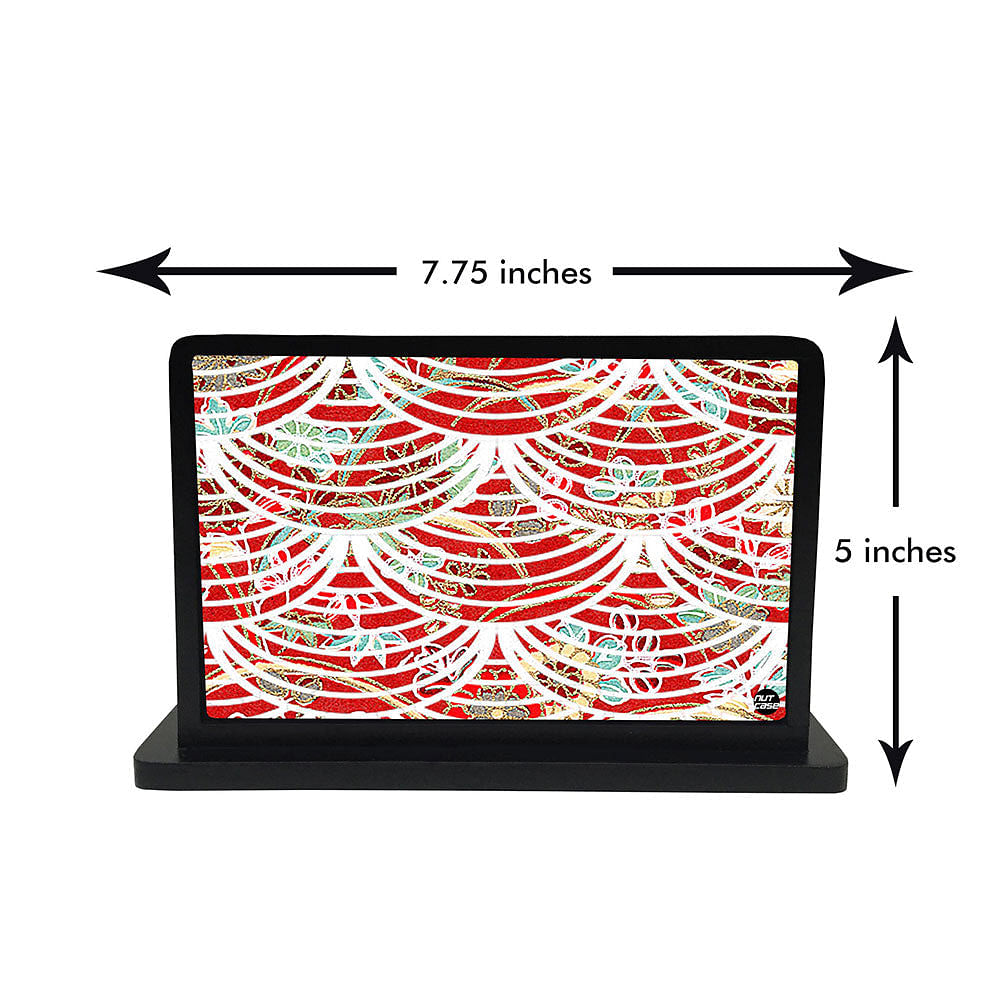 Tissue Holder Paper Napkin Stand - Red Waves Nutcase