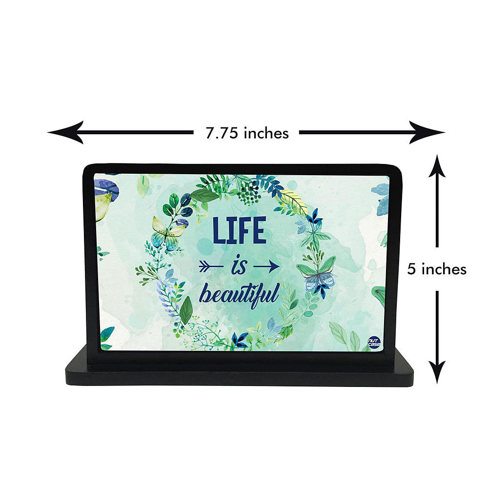 Tissue Holder Paper Napkin Stand - Life Is Beautiful Nutcase