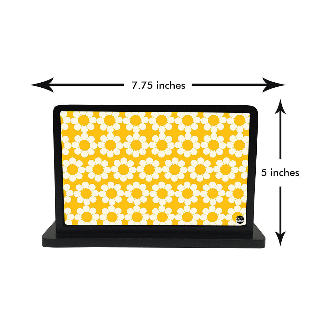 Tissue Holder Paper Napkin Stand - Yellow Flowers Nutcase