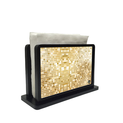 Tissue Holder Paper Napkin Stand - Golden Dots Nutcase