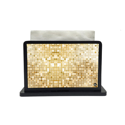 Tissue Holder Paper Napkin Stand - Golden Dots Nutcase