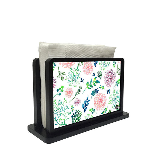 Tissue Holder Paper Napkin Stand - Cute Flowers Nutcase