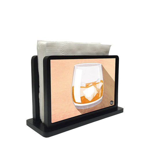 Tissue Holder Paper Napkin Stand - Whiskey On Rock Nutcase