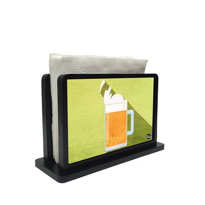 Tissue Holder Paper Napkin Stand - Beer Glass Nutcase