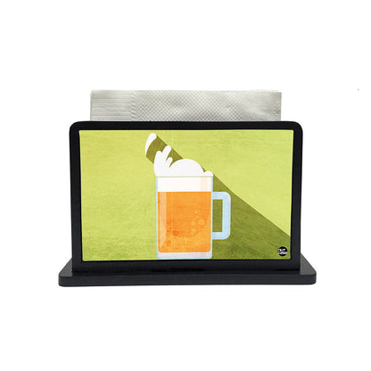 Tissue Holder Paper Napkin Stand - Beer Glass Nutcase