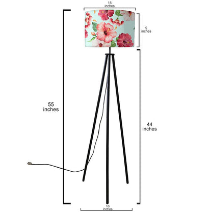 Floral Metal Tripod Standing Best Floor Lamps - Vintage Nutcase