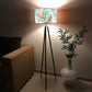 Tripod Standing Floor Lamp -Tropical Flamingoes Nutcase