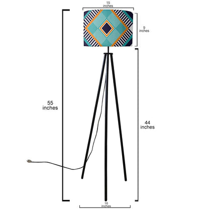 Metal Tripod Standing Floor Lamp for Bedside Light - Geometric Nutcase