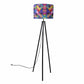 Tripod Standing Floor Lamp -Multicolor Burlap Nutcase