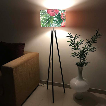 Tripod Standing Floor Lamp -Floral Island Nutcase