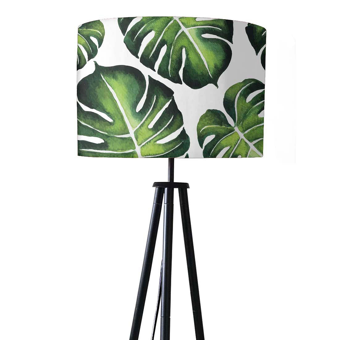 Tripod Standing Floor Lamp -Monestera Leaves Nutcase