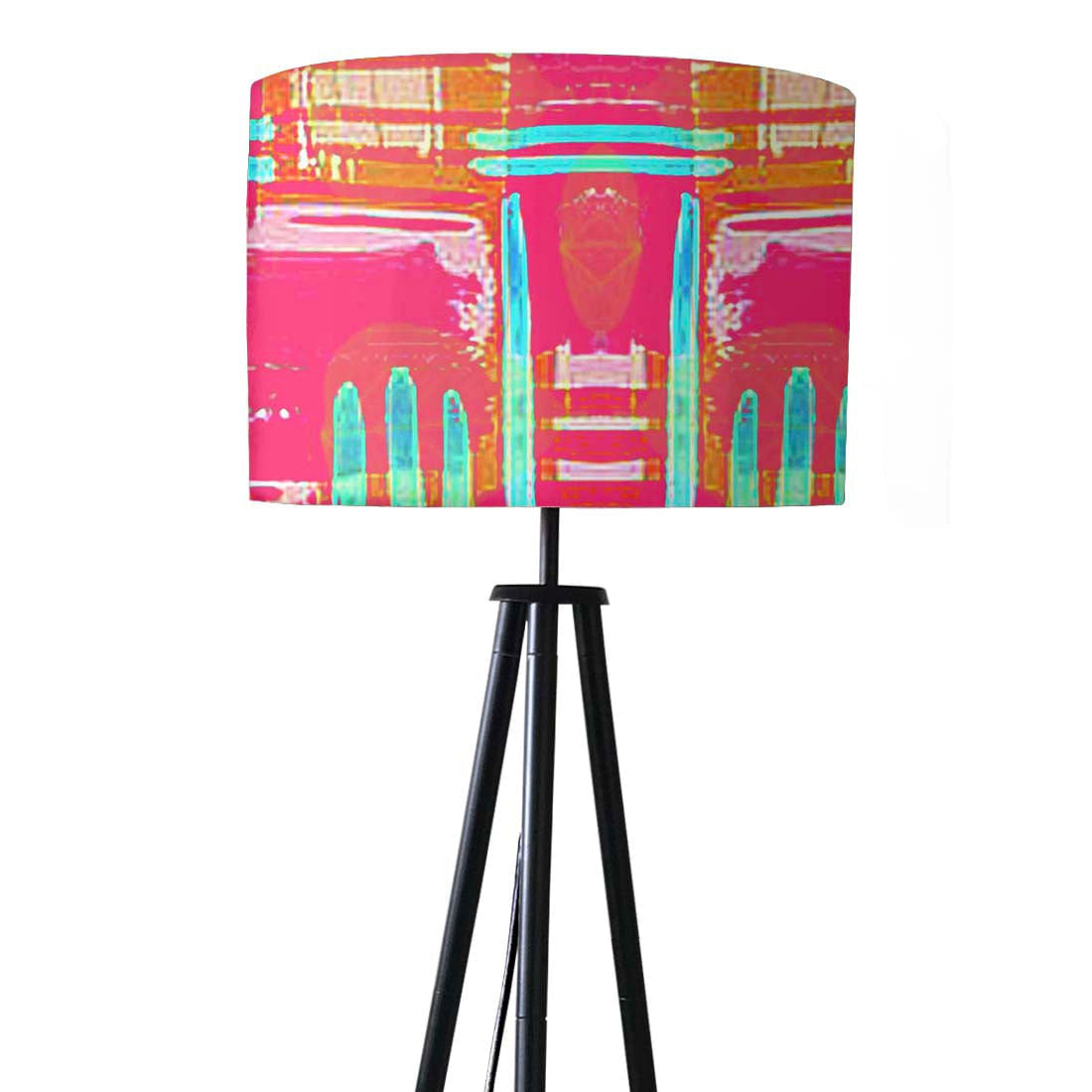 Tripod Standing Floor Lamp -Pink Abstract Nutcase