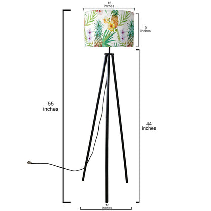 Tripod Standing Floor Lamp -Fruits Floral Nutcase