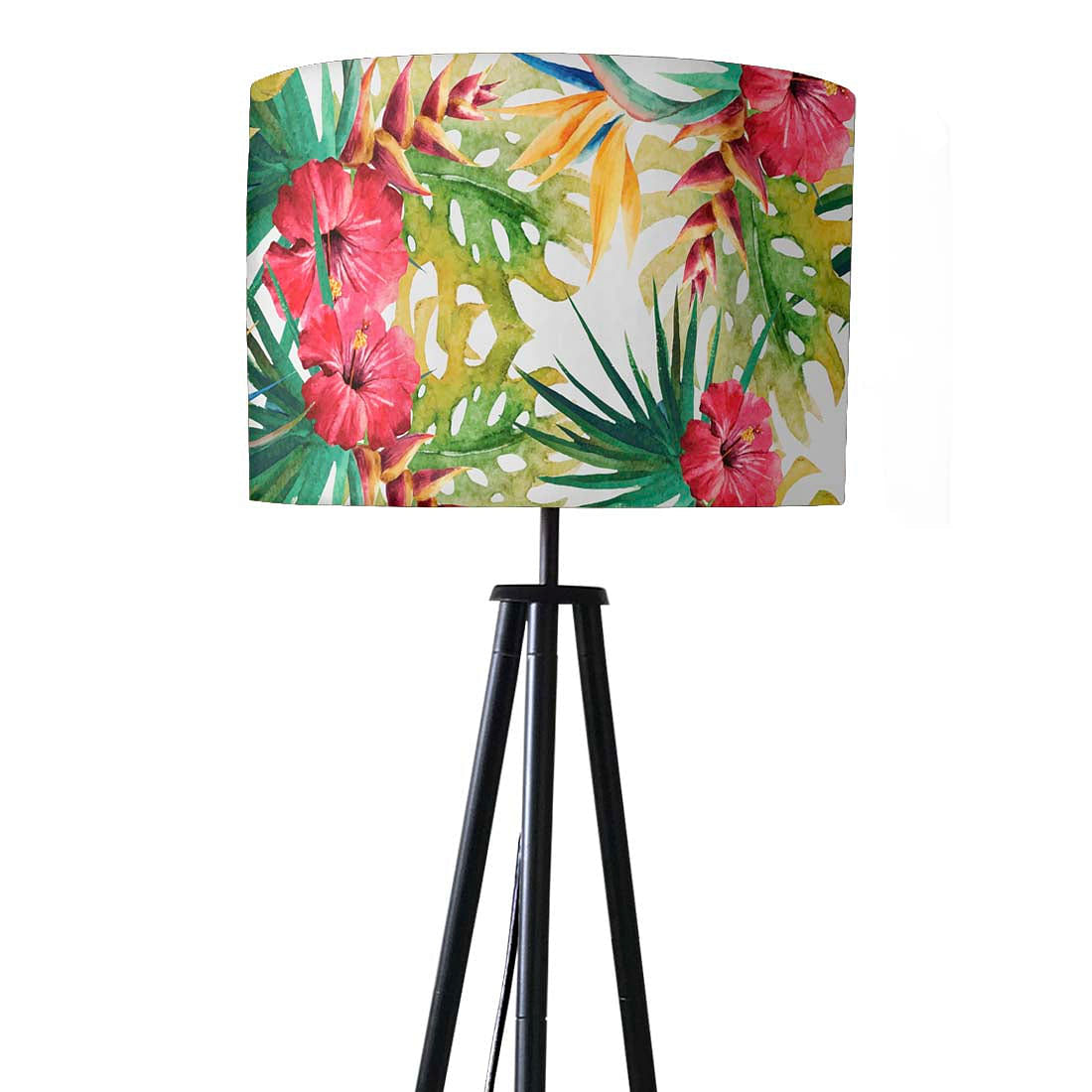 Tripod Standing Floor Lamp -Floral Watercolors Nutcase