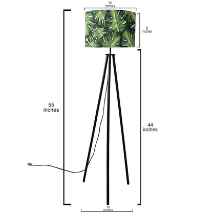 Tripod Standing Floor Lamp -Monestera Jungle Nutcase