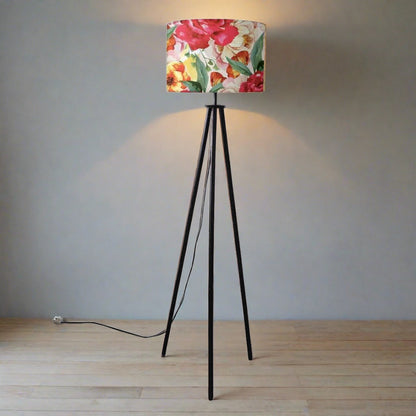 Tripod Standing Floor Lamp for Bedroom - Floral Nutcase