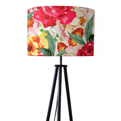 Tripod Standing Floor Lamp for Bedroom - Floral Nutcase