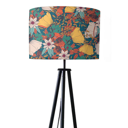 Tripod Standing End Table Floor Lamp - Autumn Leaves Nutcase