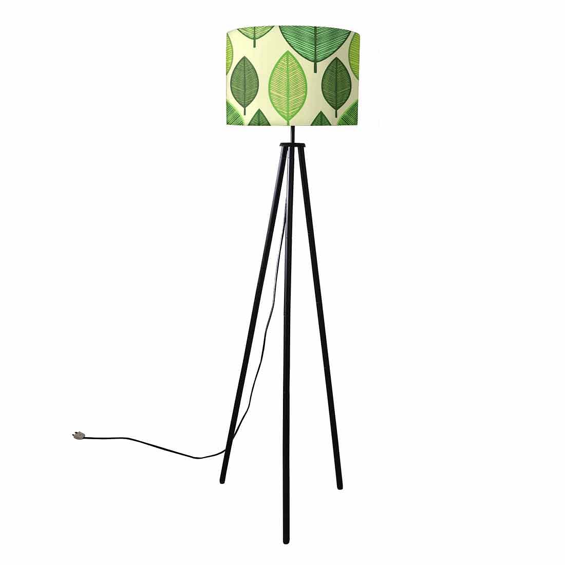 Tripod Standing Floor Lamp for Living Room - Single Leaf Nutcase