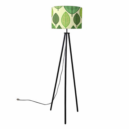 Tripod Standing Floor Lamp for Living Room - Single Leaf Nutcase