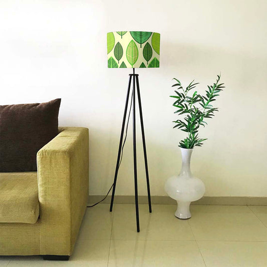 Tripod Standing Floor Lamp for Living Room - Single Leaf Nutcase