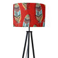 Tripod Standing Floor Lamp -Feather Red Nutcase
