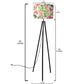 Tripod Standing Floor Lamp for Living Room - Cute Floral Nutcase