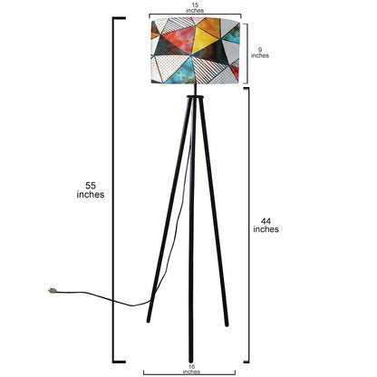 Tripod Lamp Standing Light for Living Room - Colorful Stone Nutcase