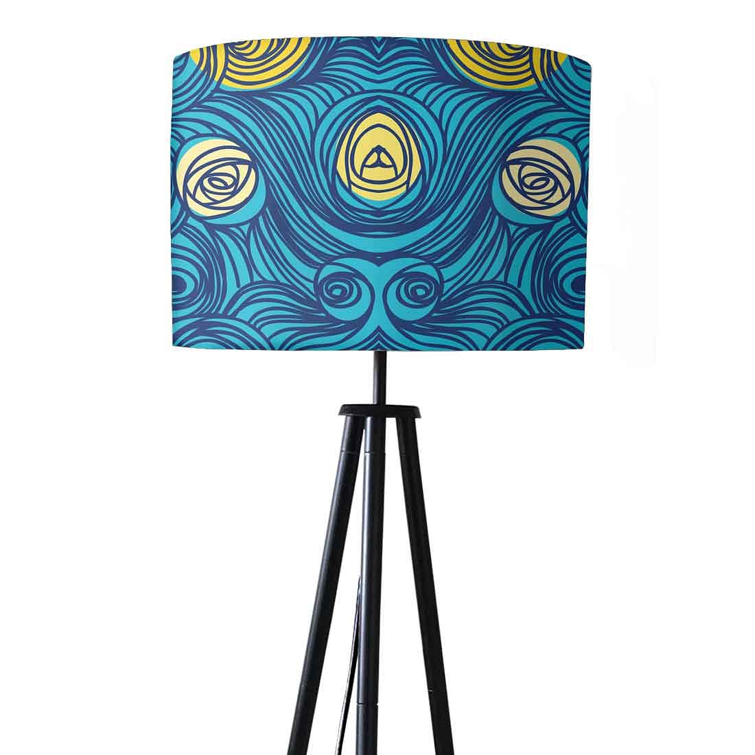Designer Tripod Blue Floor Lamp for Bedside Light Nutcase