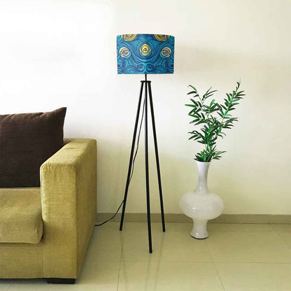 Designer Tripod Blue Floor Lamp for Bedside Light Nutcase