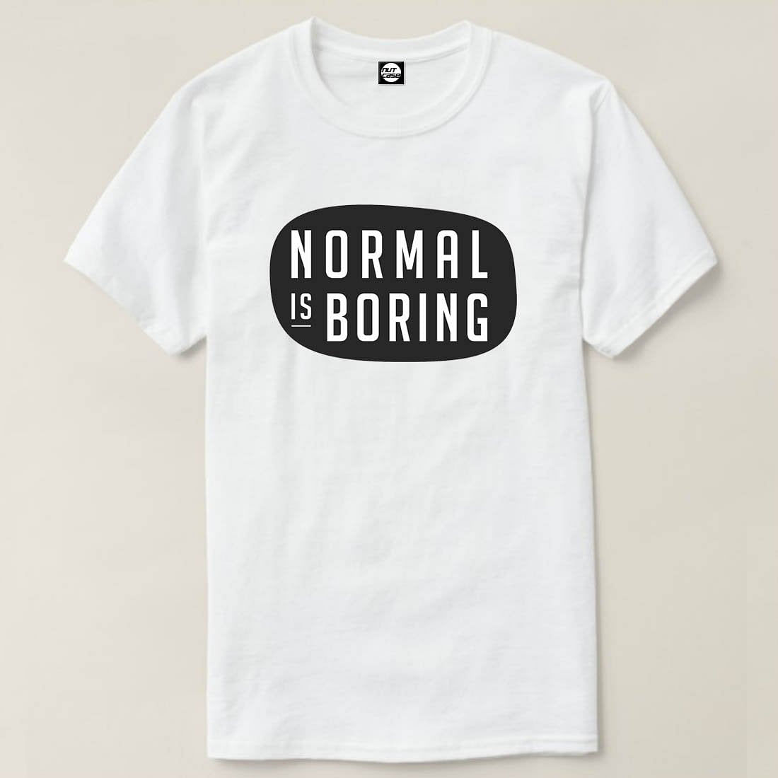 Nutcase Designer Round Neck Men's T-Shirt Wrinkle-Free Poly Cotton Tees - Normal is Boring Nutcase
