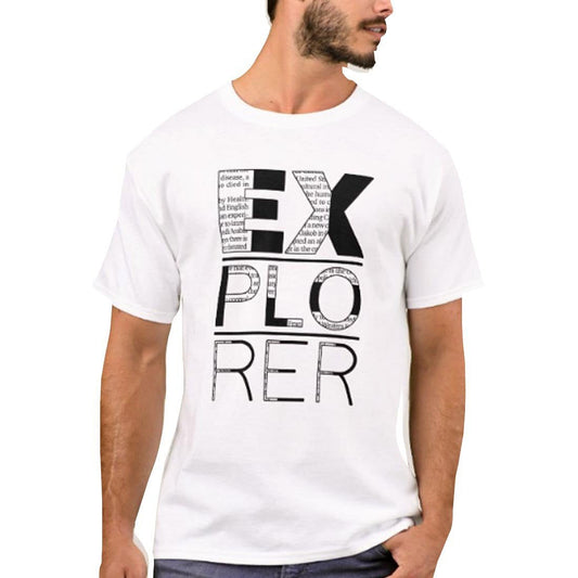 Nutcase Designer Round Neck Men's T-Shirt Wrinkle-Free Poly Cotton Tees - Explorer Black Nutcase