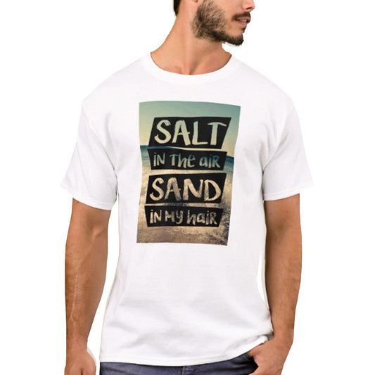 Nutcase Designer Round Neck Men's T-Shirt Wrinkle-Free Poly Cotton Tees - Salt in The Air Nutcase