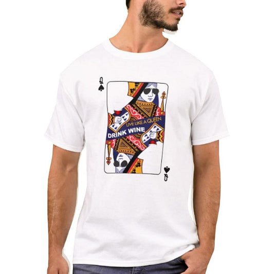 Nutcase Designer Round Neck Men's T-Shirt Wrinkle-Free Poly Cotton Tees - Queen Nutcase