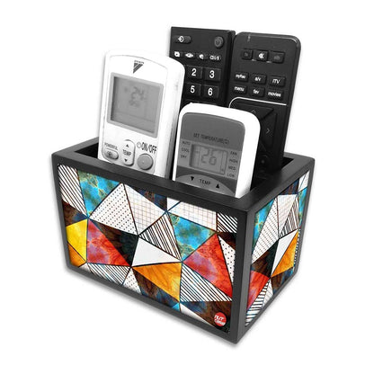 Remote Control Caddy Organizer for TV/AC Remotes -  Colorful Triangle Nutcase