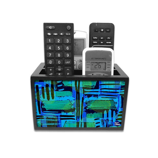 RemoteControl Holder for Table For TV / AC Remotes -  Pattern Dark Blue Nutcase