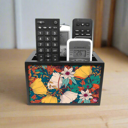 Elegant Remote Control Holder For TV / AC Remotes -  Autumn Leaves Nutcase