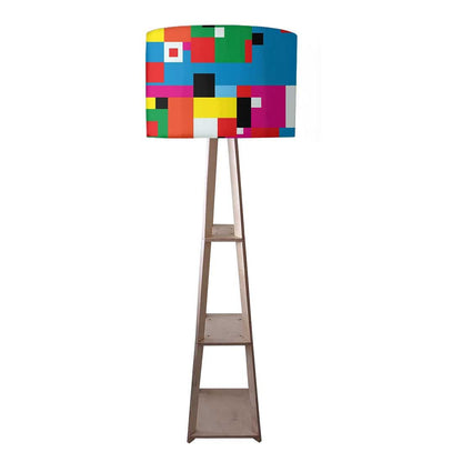 Multicolor Shelf Tripod Floor Lamp for Bedroom - Blocks Nutcase