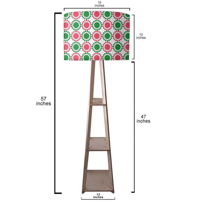 Large Wooden Floor Lamp for Living Room - Circles Nutcase