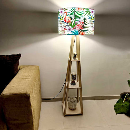 Wooden Tripod Floor Lamps for Living Room - Flamingoes Nutcase