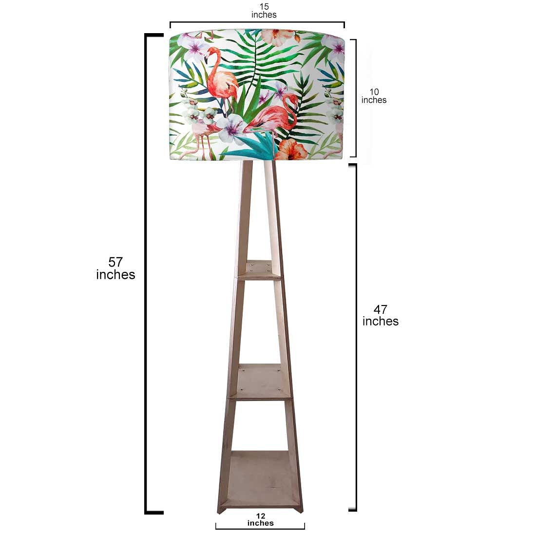 Wooden Tripod Floor Lamps for Living Room - Flamingoes Nutcase