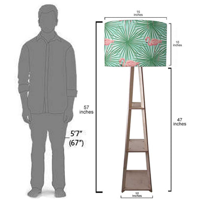 Wooden Floor Lamp  -   Watercolor Birds Nutcase