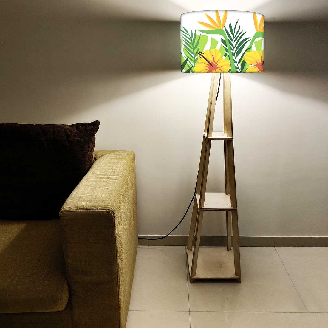 Standing Tripod Lamp for Living Room - Floral Love Nutcase