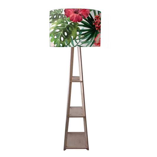 Wooden Floor Lamp Stand Only for Bedroom Lights - Floral Island Nutcase