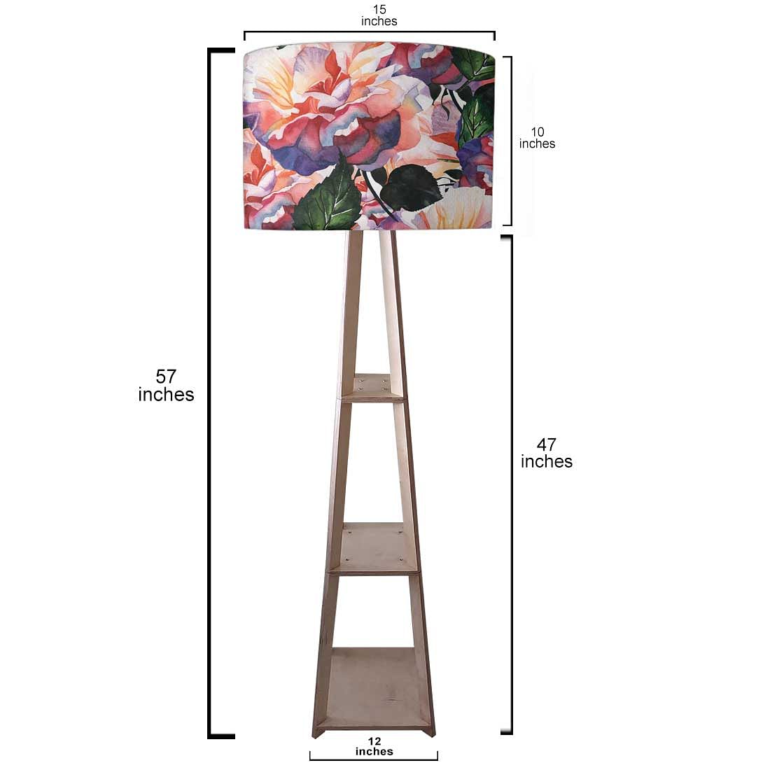 Wooden Floor Lamps Decor for Bedroom -  Flowers Nutcase