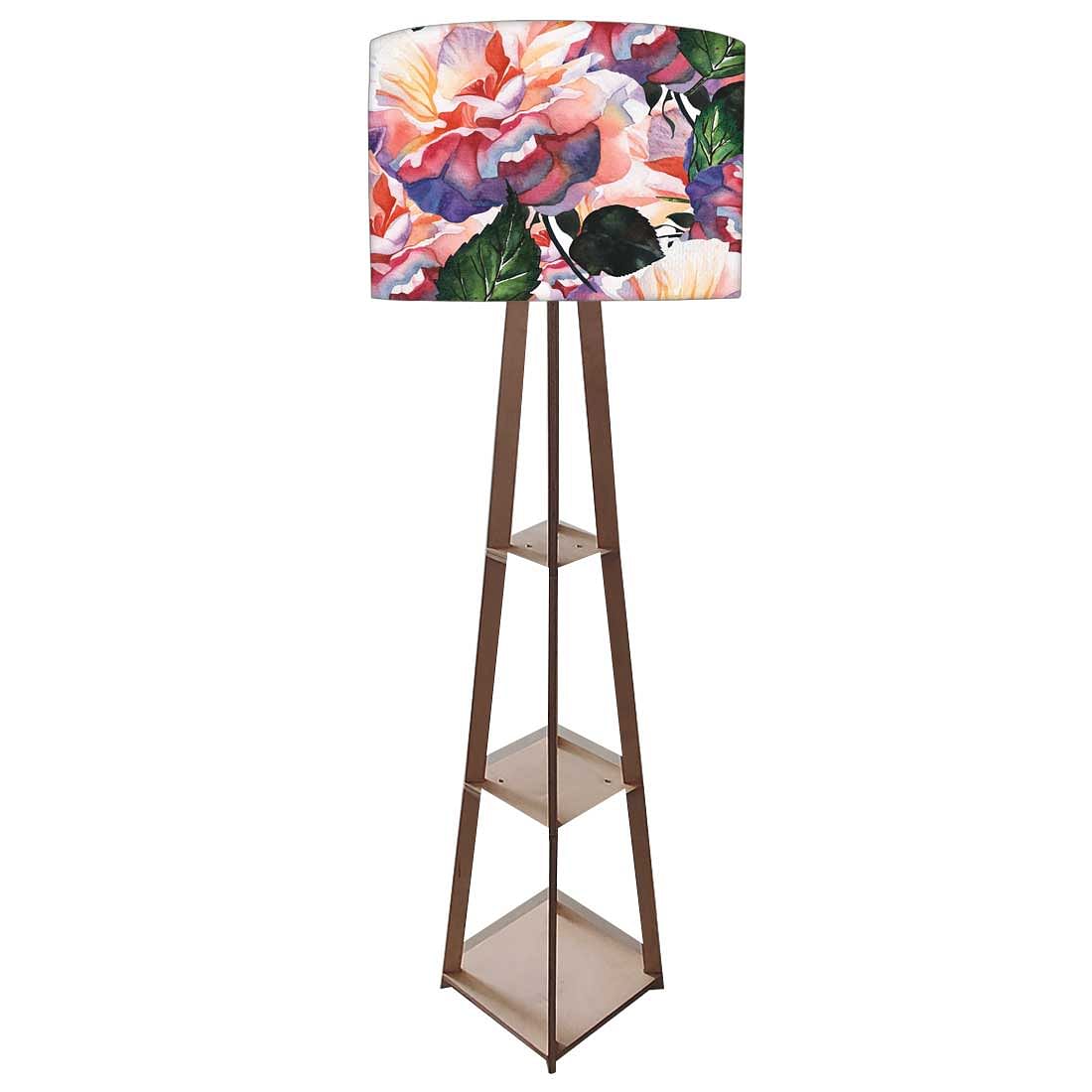 Wooden Floor Lamps Decor for Bedroom -  Flowers Nutcase