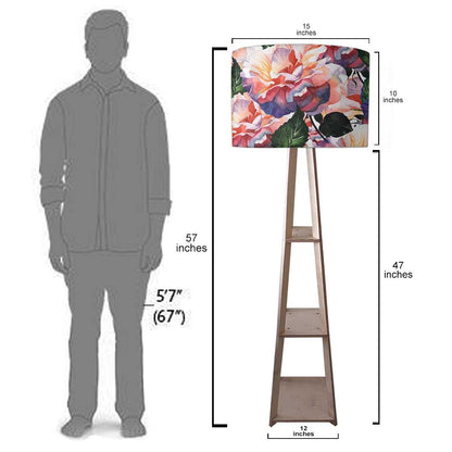 Wooden Floor Lamps Decor for Bedroom -  Flowers Nutcase